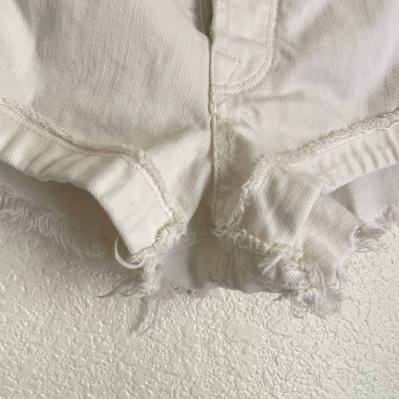 Free People Eliot Embroidered Denim Shorts 29 Ivory - Picture 6 of 9